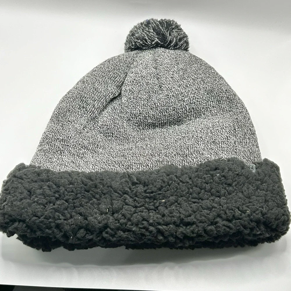 Auburn Tigers Top of the World Heather Sherpa Beanie Hat Cap Gray Pom Knit Cuff